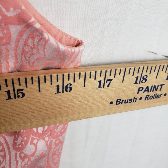 Adrianna Papell Pink Shimmering Sleeveless Jeweled Dress Sz 4 - Picture 11 of 12